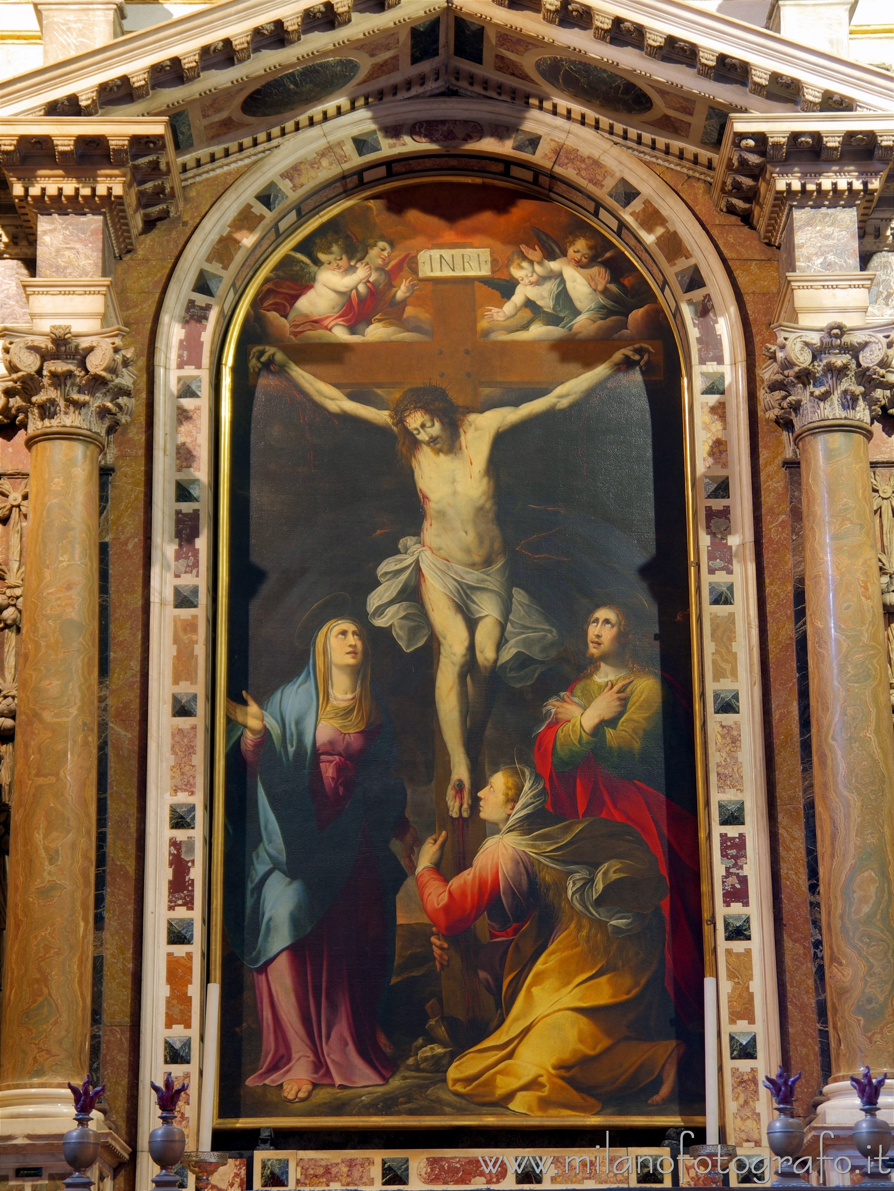 Milan (Italy) - Crucifixion by Camillo Procaccini in the Church of Sant'Alessandro in Zebedia